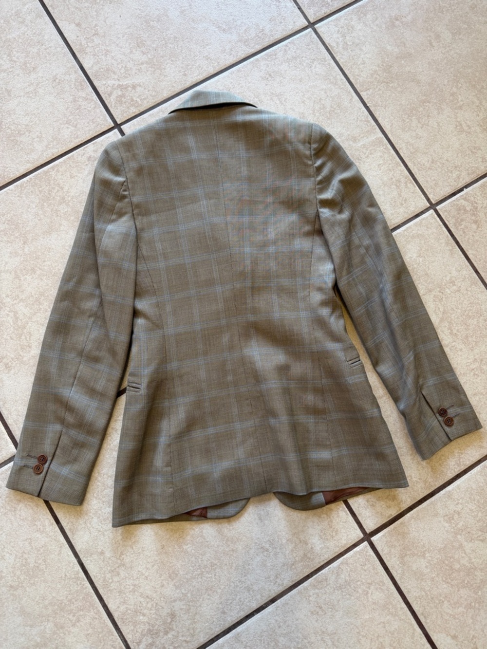 Barneys New York vintage Plaid 100% Wool Blazer - Picture 9 of 9